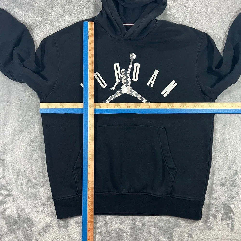 JORDAN Hoodie Mens Large Black Jumpman Graphic Pullover FD7415-010